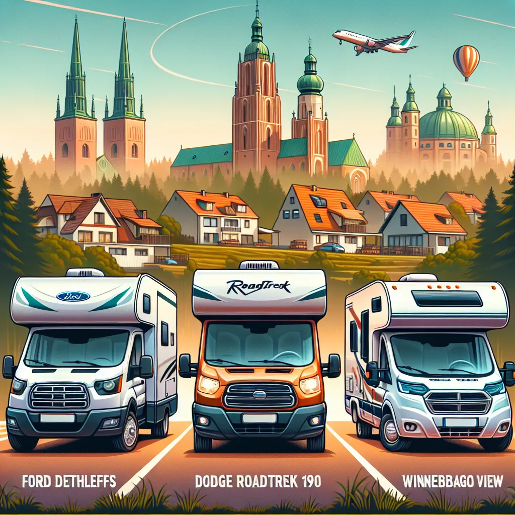 Najlepsze kampery do wynajęcia w Białymstoku – Porównanie Ford Dethleffs, Dodge Roadtrek 190 i Winnebago View!