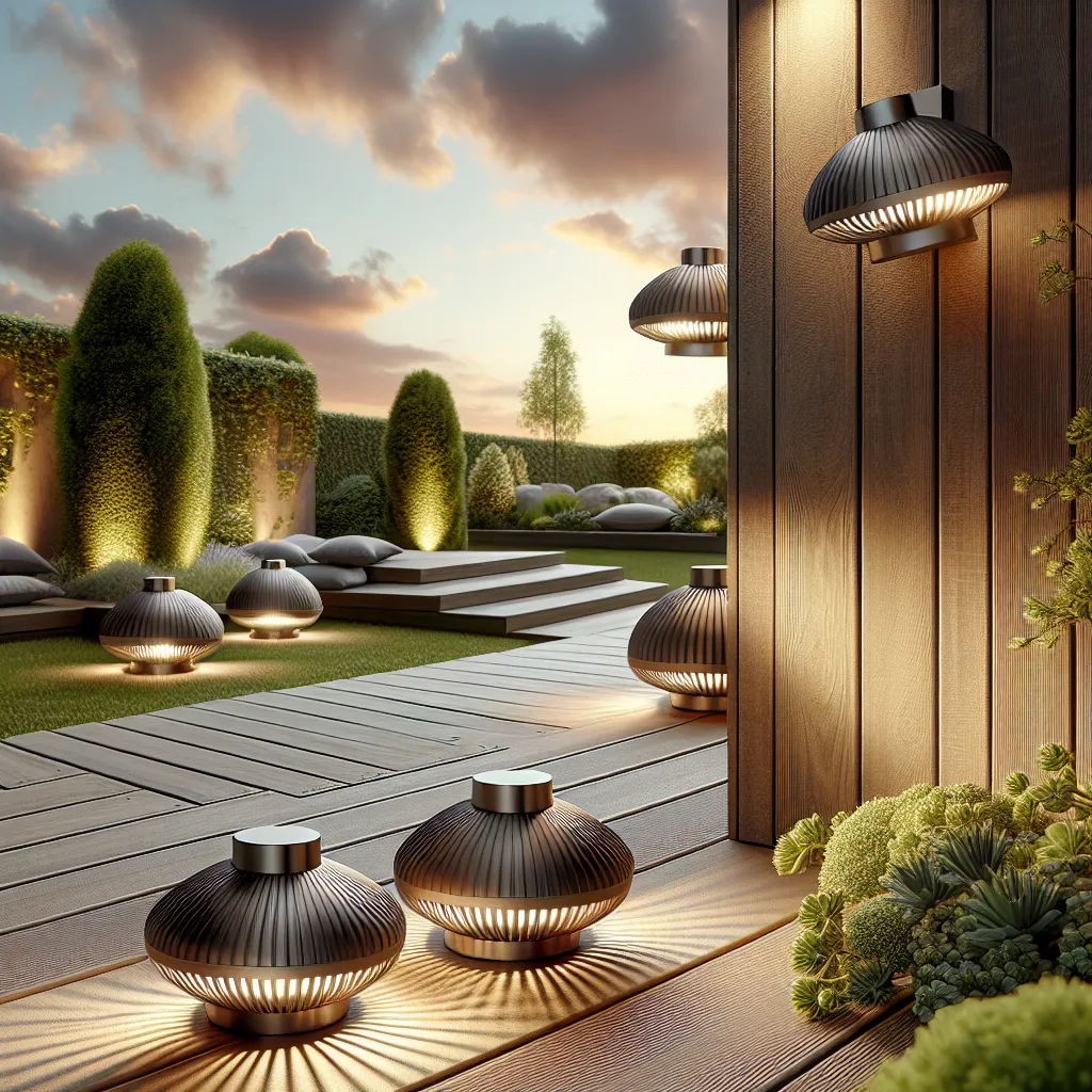 Deski kompozytowe w ogrodzie – inspiracje oświetleniem Studio Italia Design